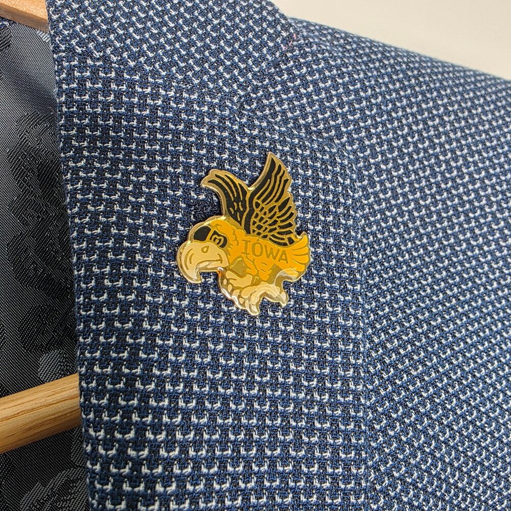 Iowa Hawkeyes Herky the Hawk Enamel Pin Black Gold Collegiate Lapel Hat Accessor